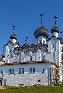 索洛维茨基修道院 俄罗斯白色旅游天空地标建筑寺庙教会宗教建筑学旅行图片