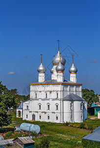 斯帕索雅科夫列夫斯基修道院 罗斯托夫建筑学文化中心天空蓝色寺庙建筑大教堂宗教圆顶图片