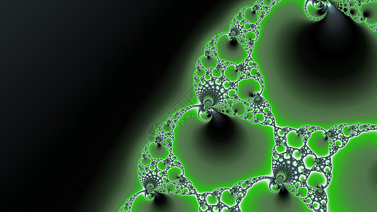 金属绿颜色的分形递归艺术几何学绿色螺旋背景图片