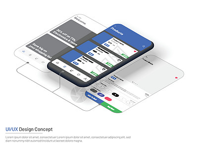 电子商务用户界面(UI)或用户经验(UX) Websi图片