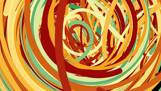 抽象混沌快速彩色线条计算机生成背景3d 渲染背景旋转圆圈活力电脑圆形椭圆半圆跑步踪迹运动图片