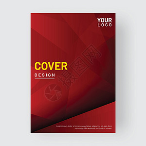 商业或企业部门的光泽红色封面设计布局目录文件夹办公室文档出版物传单横幅创造力打印营销图片