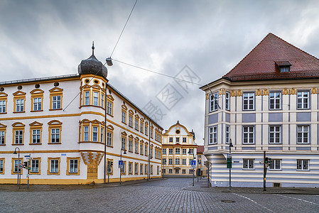广场 德国Eichstatt历史房子正方形城市景观建筑学地标建筑旅游旅行图片