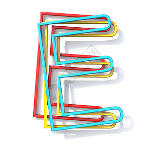 三种基本颜色线字体 Letter E 3图片