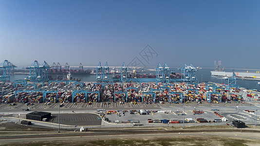 鹿特丹港集装箱集装箱码头贮存世界货轮经济集装箱大部分贸易载体港口商业图片