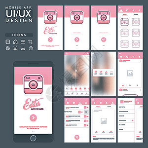 分享移动应用UIUX设计相机编辑屏幕反应部件数字营销菜单技术电子商务图片