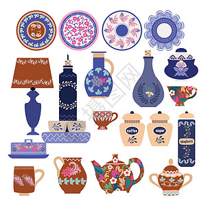 精美的陶瓷和瓷器家居用品系列图片