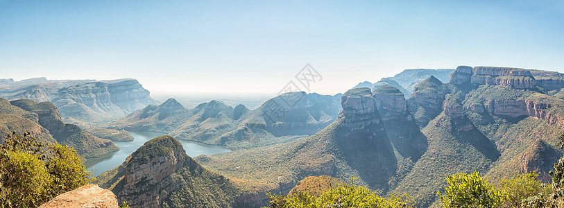 大坝和三龙谷的全景风景悬崖爬坡旅行乡村农村阳光旅游晴天路线图片