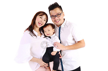 亚洲家庭妻子父亲男性孩子男人女性女士全家福快乐喜悦图片