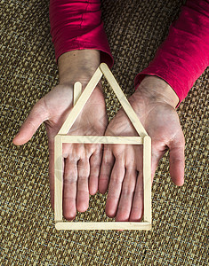 由木棍制成的模范房屋涂鸦建造危险地面计算机财产木头造型房子构造图片