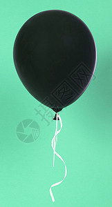 孤立的黑色气球绿色派对生日活动装饰庆典周年纪念日喜庆的高清图片素材