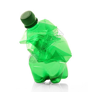白色底底的塑料瓶生态垃圾箱塑料收集收藏回收概念垃圾图片