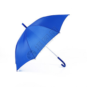 白色背景的孤立蓝色雨伞配饰阳伞雨棚雷雨图片
