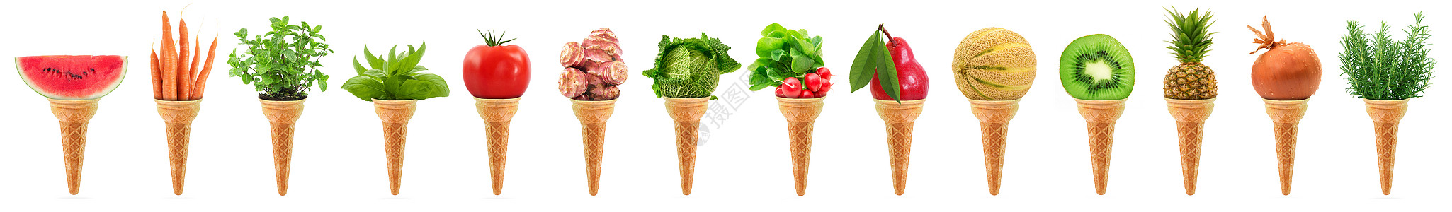 美味的冰淇淋冰淇淋 长长的拼图图片