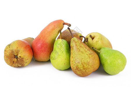 白色背景的梨子营养食物美食农业厨房饮食生物水果背景图片