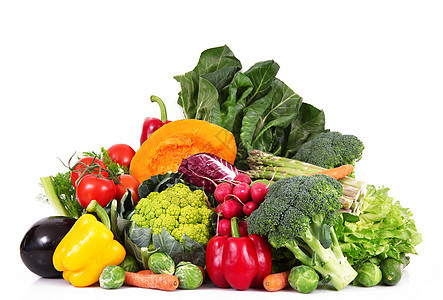 白色背景的新鲜蔬菜群 R农业美食食物团体厨房蔬菜洋葱土豆营养饮食图片