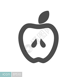 苹果平面矢量 ico饮食营养食物果汁水果插图背景图片