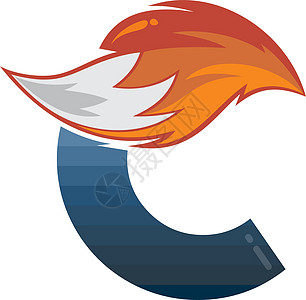 狐尾火标志标识字母表首字母设计矢量 ar火焰烧伤狐狸篝火品牌创造力商业艺术动物身份图片