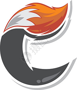 狐尾火标志标识字母表首字母设计矢量 ar创造力品牌烧伤商业动物篝火身份狐狸艺术尾巴图片