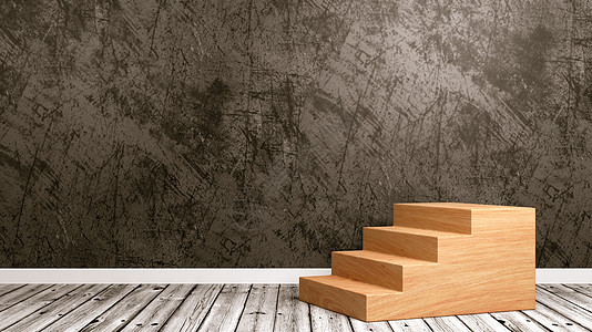 Roo 的木制楼梯木头灰色房间梯子进步地面生长空白插图脚步图片