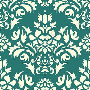 大马士革风格的无缝背景墙纸时尚植物地毯丝绸纺织品曲线装饰财富蓝色图片