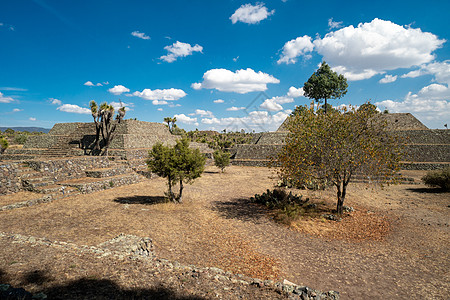 坎通纳 普埃布拉 墨西哥  只有少数游客的中美洲考古遗址城市古董沙漠全景旅行回力球寺庙金字塔历史风景图片