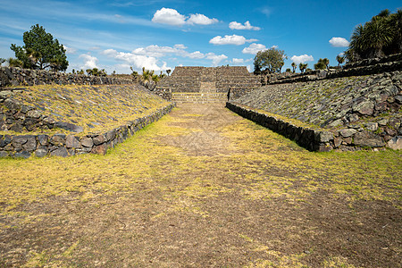 坎通纳 普埃布拉 墨西哥  只有少数游客的中美洲考古遗址风景城市沙漠考古学全景寺庙废墟旅行植物金字塔图片
