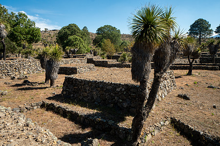坎通纳 普埃布拉 墨西哥  只有少数游客的中美洲考古遗址场景环境城市考古学风景金字塔文化岩石旅行历史图片