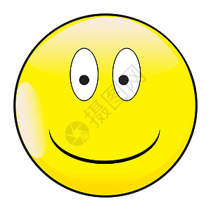 大眼睛笑脸按钮表情漫画艺术品光泽度卡通片草图绘画情感符号微笑黄色图片