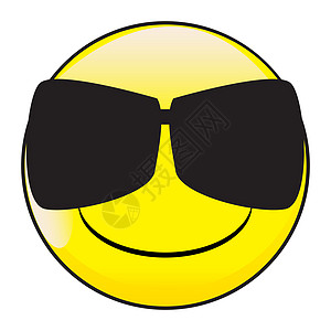 大眼睛快乐微笑 面部按钮用暗眼镜表情眼镜绘画黄色艺术草图卡通片漫画艺术品太阳镜光泽度图片