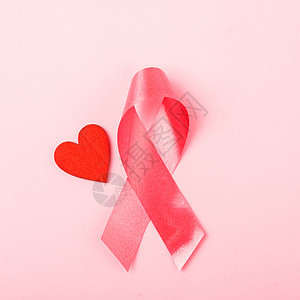 乳癌月健康概念 平坦的顶端观点 粉红色药品治愈活动机构癌症胸部预防乡村研究治疗图片
