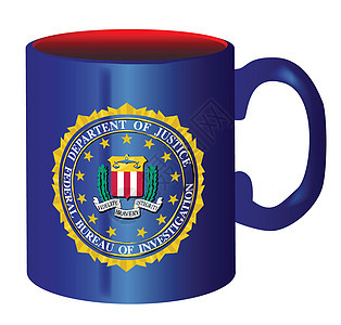 FBI 恶搞马克杯艺术品绘画艺术插图杯子背景图片