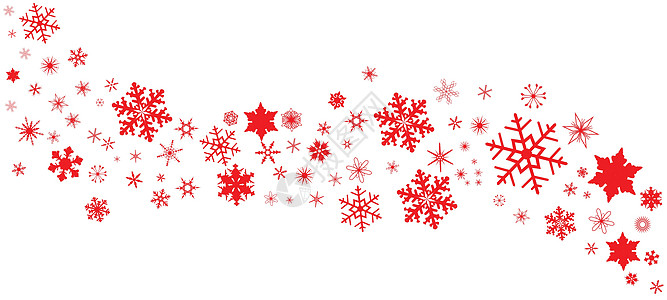 红圣诞雪花班纳艺术绘画季节性艺术品红色横幅插图下雪图片