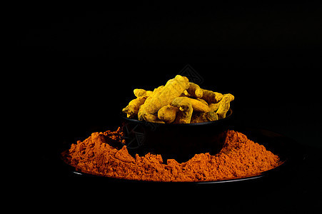 突变粉粉和根或黑底树皮文化食物地面胡椒瓶子香料根茎药品橙子测量图片