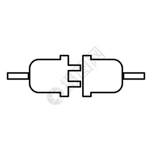 插座和插头图标黑色插图平面样式简单图像电气工业电压电源线工具金属活力连接器出口技术图片