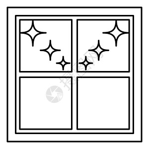 俯瞰夜星图标 blac 的窗口天空房间窗帘卧室场景公寓睡眠建筑学星星框架图片