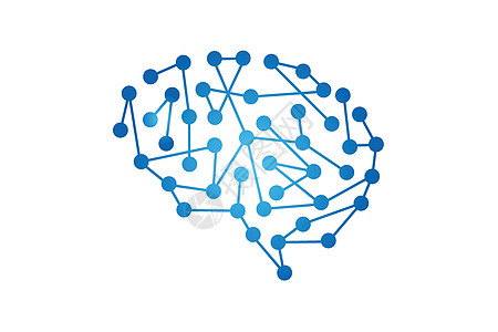 大脑连接标志设计数字大脑标志模板Brain log商业公司知识技术天才教育生长智力数据灯泡图片