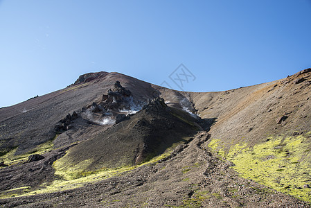 在的徒步旅行风景山峰火山顶峰地标横向山脉日光山顶远景背景图片