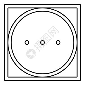 机器高温模式下的滚筒烘干衣物护理符号洗涤概念洗衣标志图标轮廓黑色矢量插图平面样式图像图片