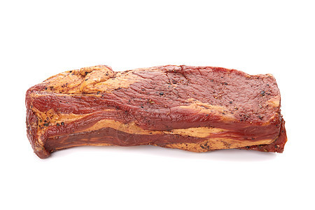 培根条纹脖子脂肪白色美食食物猪肉熏制红色火腿图片