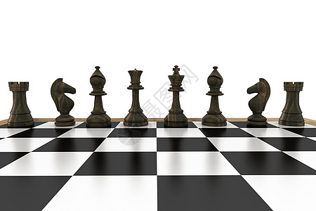 黑象棋一连列战术棋盘插图闲暇国王木板战略典当黑色计算机背景图片