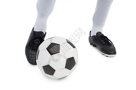 足球运动员站在球场上运动运动服齿轮闲暇播放器足球鞋活动团队背景图片