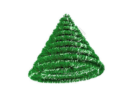 圣诞树的形状绘图螺旋计算机绿色插图装饰品背景图片