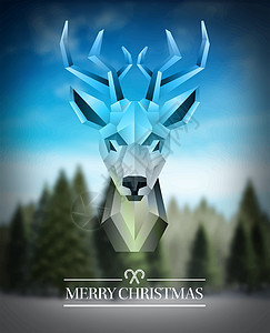 带有时装驯鹿设计的圣诞快乐矢量主题概念背景中性手感背景图片