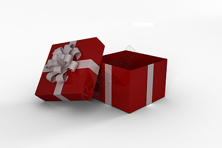 红色和白色礼品盒主题图形背景图片