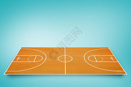 篮球场的复合图像蓝色游戏绘图播放器插图白色计算机场地运球篮球背景图片