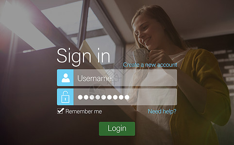 连接页面的复合图像合成食堂电脑密码咖啡店潮人帐户平板触摸屏女士饮料图片