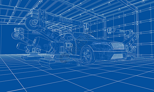 机动车组装 韦克托蓝图仓库制造业科学工程发动机生产汽车设备技术图片