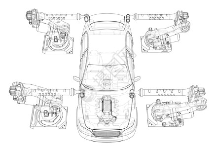 机动车组装 韦克托输送带力学工厂汽车商业力量科学引擎机器人工程图片