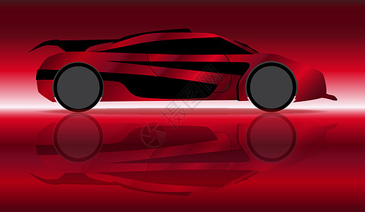 超快车轿跑车艺术插图艺术品反射运动红色加速度赛车手速度图片